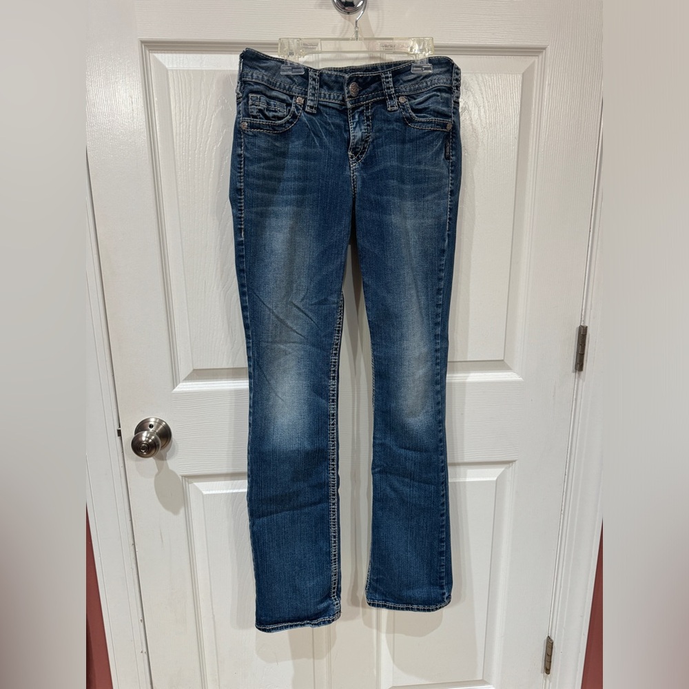 Silver suki mid slim boot waist 27 length 33